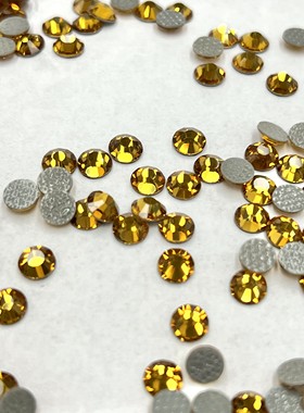 捷克宝仕奥莎烫圆10070黄水晶正品进口DIY奢华贴钻美甲饰品配件