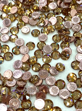 施家华子246浅黄水晶深香槟超闪亮美甲钻饰diy服饰耳钉JN美饰