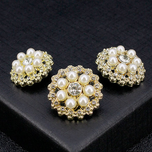珍珠金属纽扣名媛风毛衣扣西服装饰扣子高端精致时尚外套手缝扣