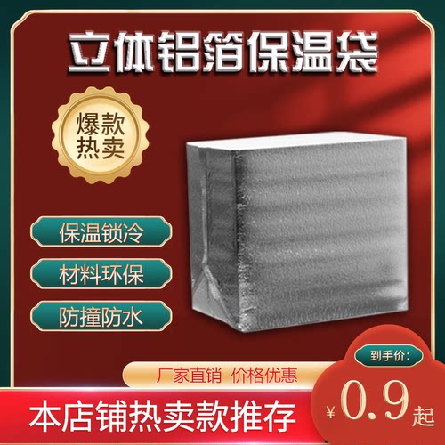 海鲜水果外卖加厚立体铝箔保温袋