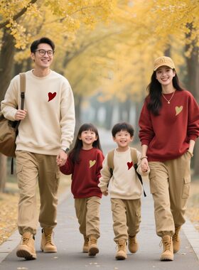 秋冬加厚保暖情侣亲子卫衣