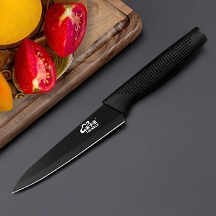 不锈钢水果刀家用切水果刀具削果皮小刀阳江锋利好用绿色款 带刀套