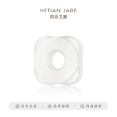 和合玉器和田羊脂白玉吊坠玉石仿古挂件玉琮玉锁天然山料坠子男女