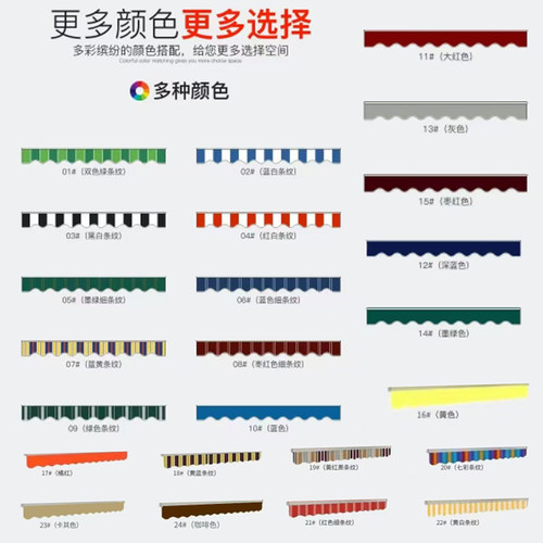 伸缩遮阳棚户外垂帘替换吊边加厚防晒定制波浪边荷叶边裙边