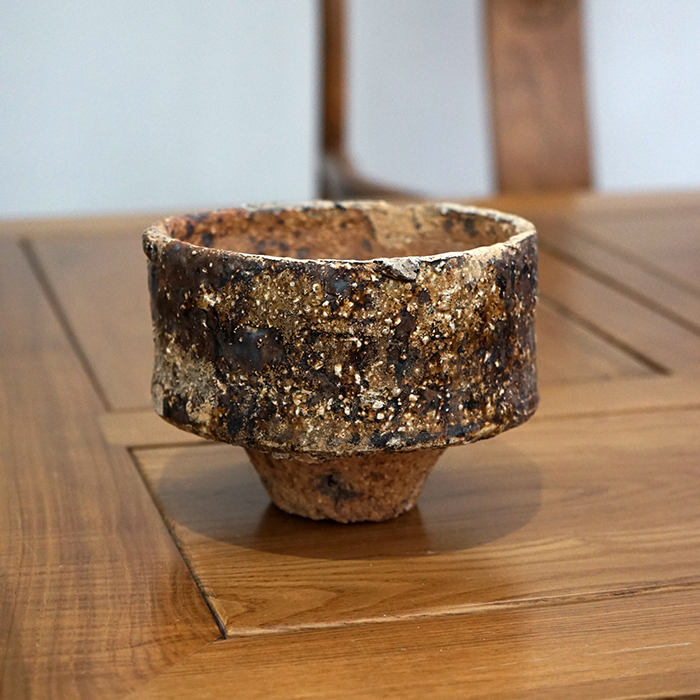 宋代湖田窑挂釉精品匣钵粗陶柴烧深色插花花器宋代美学雅器壶承