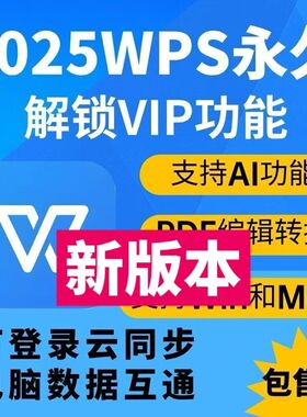 wps2025专业企业版永久激活安装序列号电脑版带vab宏PDF格式转换