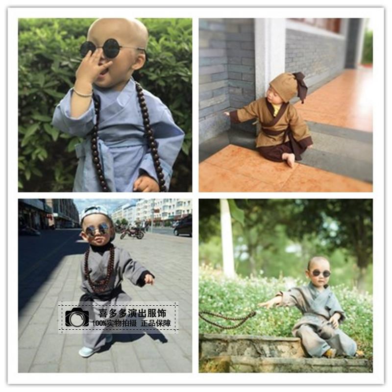 儿童摄影服饰中性小和尚服