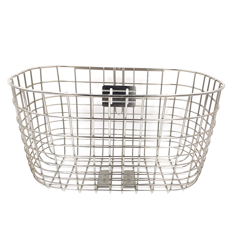 不锈钢车筐电动自行车篮子购物篮城市自行车车筐特大书包篮前车筐