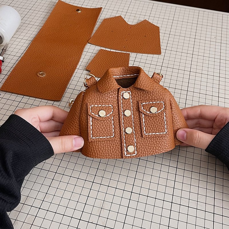 迷你口红收纳包手工编织包包diy材料手缝衣服配饰零钱耳机斜挎包