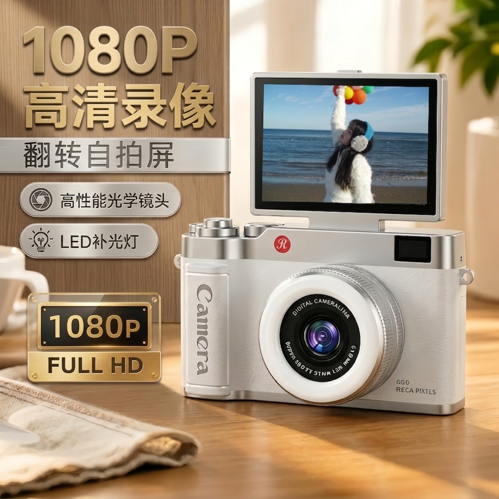 新款9600万高清像素复古ccd照相机学生校园卡片机便携儿童礼物图片