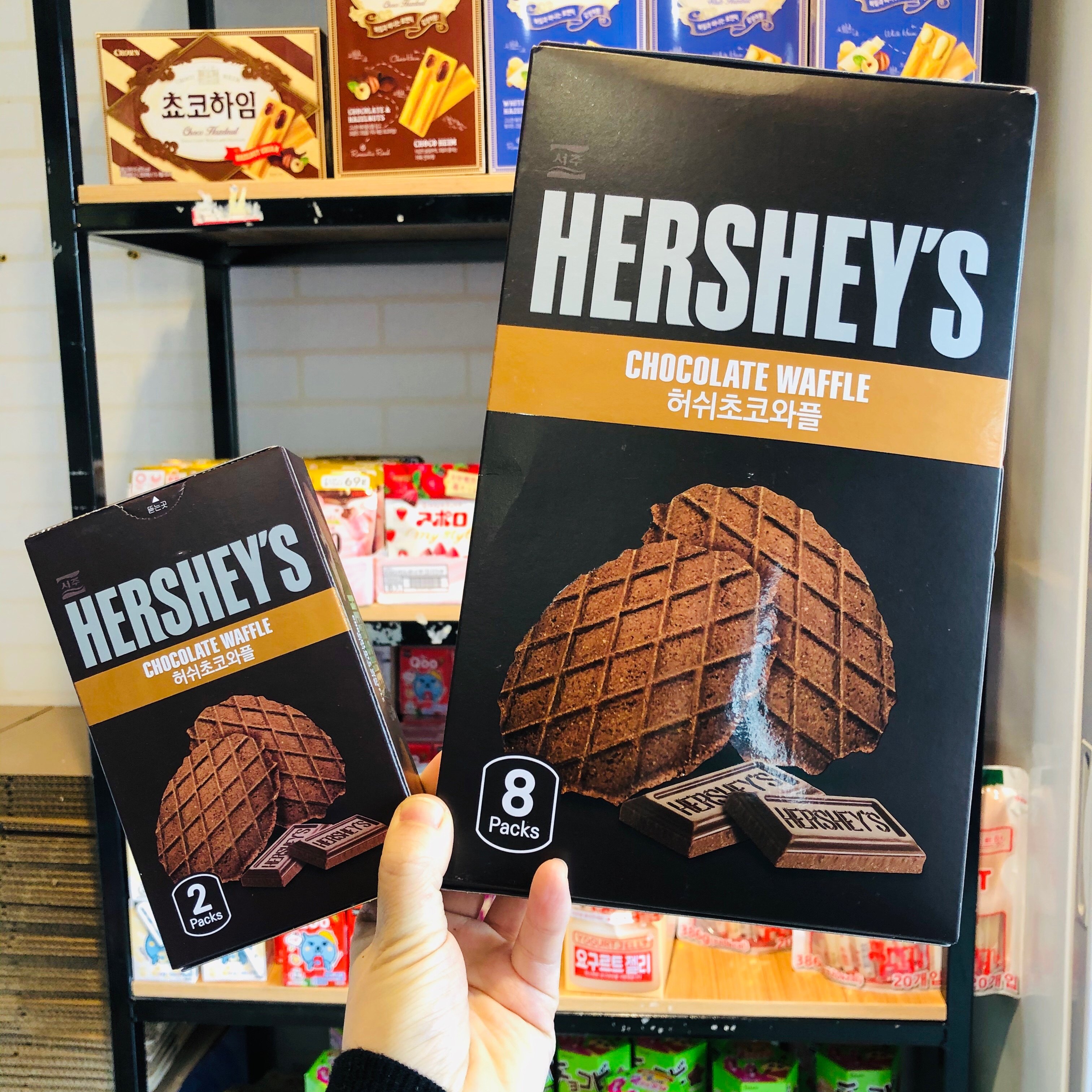 韩国好时hersheys瓦夫巧克力饼干小盒55g 大盒146g