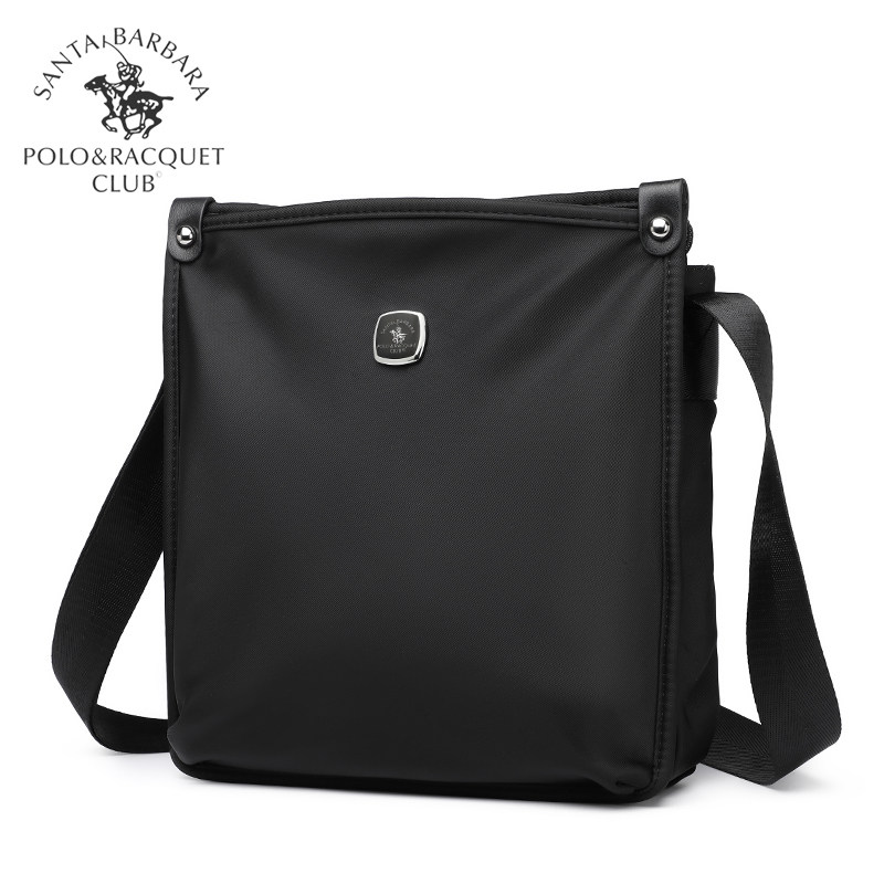 圣大保罗男包休闲斜挎包竖款单肩包牛津纺轻便简约男士背包斜肩包