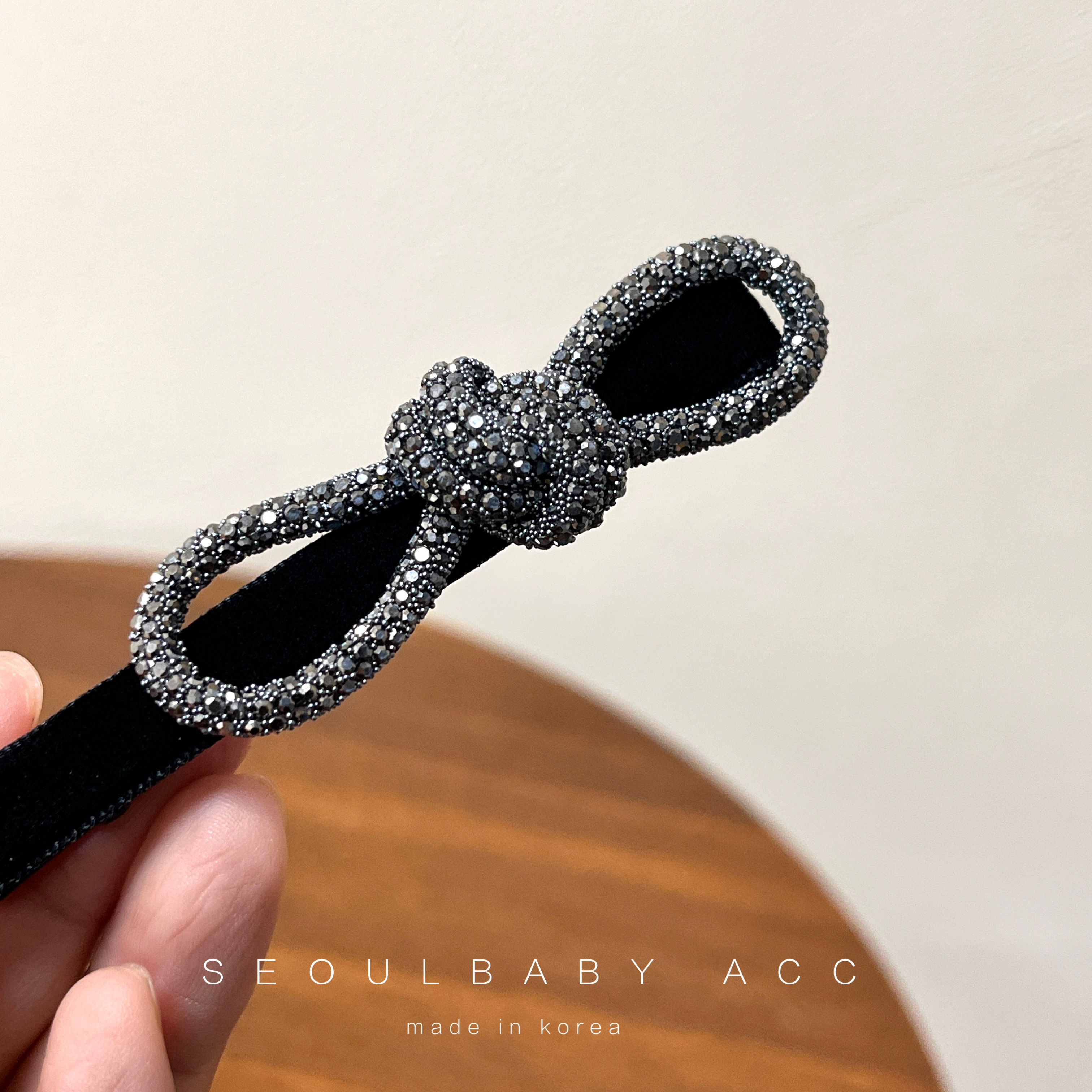 商场柜台同款 韩国进口东大门高级气质百搭丝绒蝴蝶结发夹鸭嘴夹