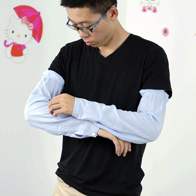 宽松加肥纯棉防晒袖套男大码