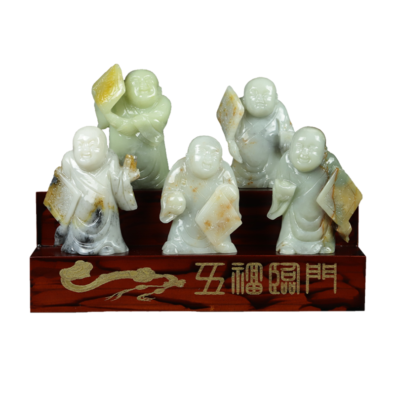 尚品美格岫岩玉摆件花玉原石天然