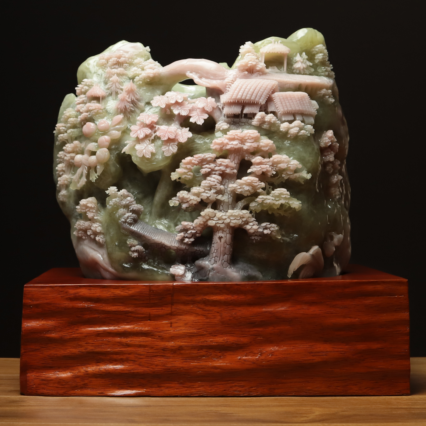 四大名玉手工雕刻高端礼品摆件