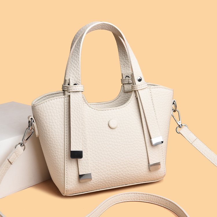 2025新款小众设计菜篮子包女士通勤手提水桶包休闲百搭单肩斜挎包