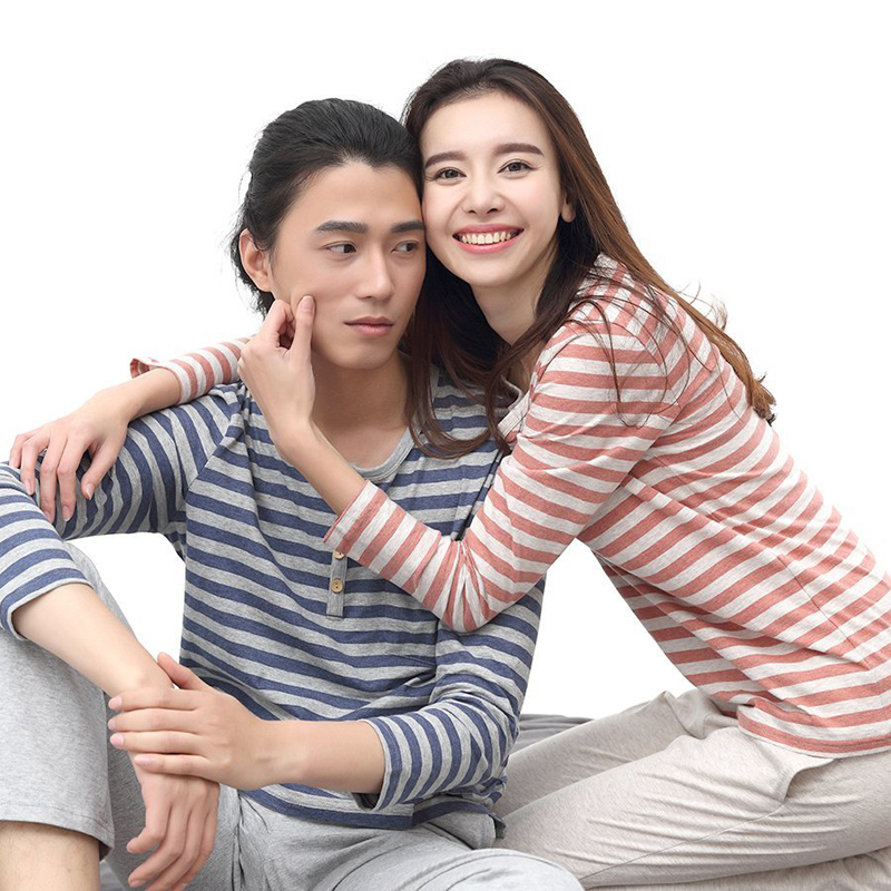 顶呱呱睡衣女长袖套装薄款女士纯棉男士顶瓜瓜可外穿情侣家居服女