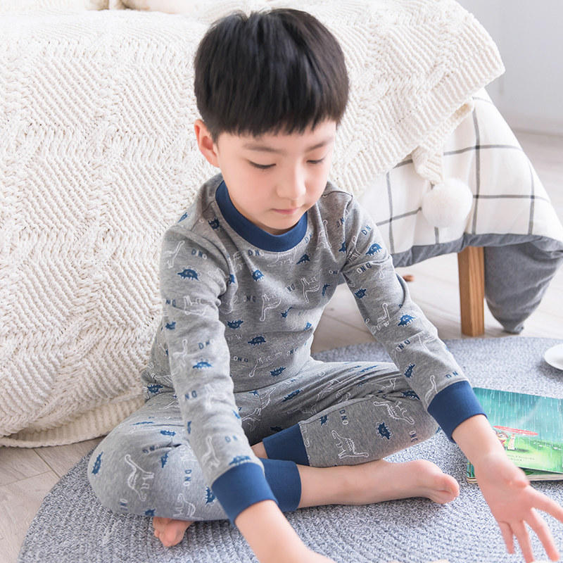 顶瓜瓜顶呱呱纯棉儿童保暖内衣套装男童女童秋衣秋裤半高领全棉