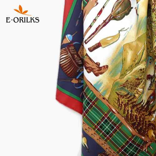 eorilks春秋季桑蚕丝大方巾