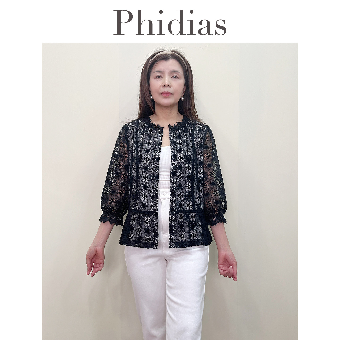 Phidias法式蕾丝七分袖显瘦花边衬衫小众设计感上衣2026夏季新款