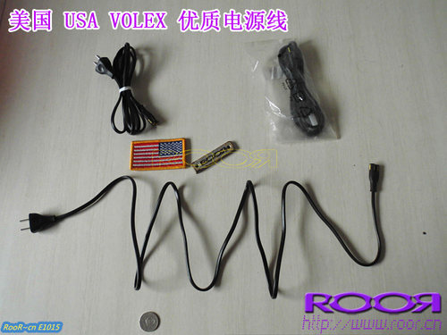 美国 USA Volex 电源线 1.5米 优质 8字国标电源线 八字 无包装