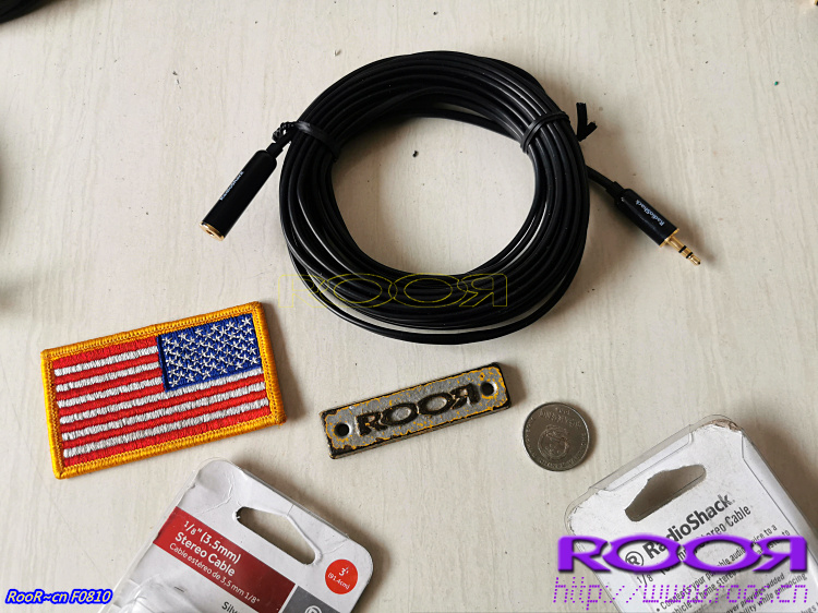 美国 USA Radio-Shack 3.5 音频线  6米镀金延长线 高品质线