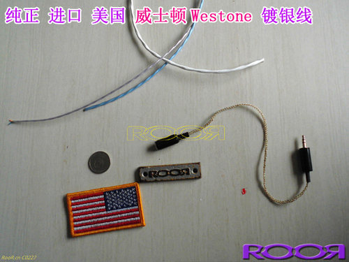 美国 USA 原配威士顿Westone 镀银音频耳机线 【Diy 3.5 延长线】