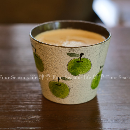 景德镇手作紫砂绿苹果猪口咖啡杯