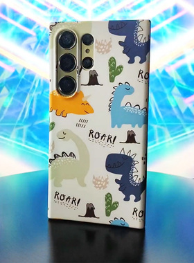 meskins适用于三星S25ultra手机壳超薄防摔S24+男女网红S23Ultra可爱小恐龙25+壳S23+手机壳S24可来图定制