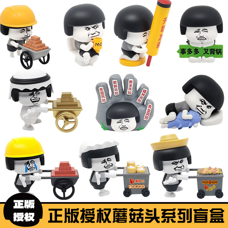 2025蘑菇头表情包盲盒潮玩