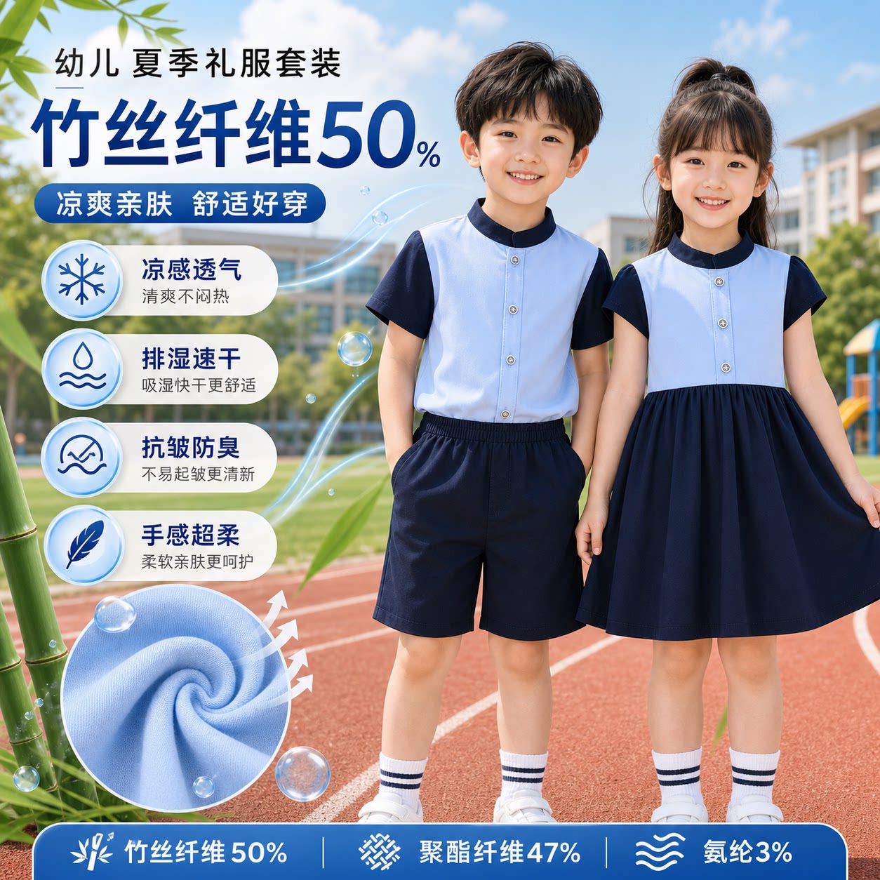 六一儿童合唱表演服幼儿园毕业照班服小学生诗歌朗诵比赛演出服装