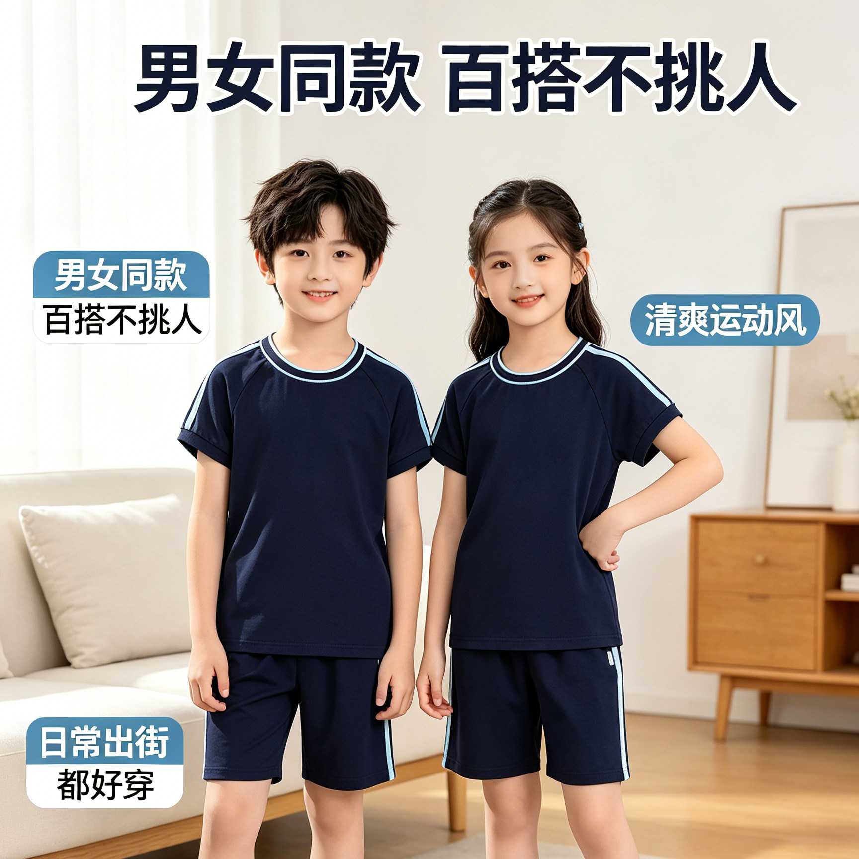 小学生校服夏季幼儿园园服大班毕业照服演出服套装儿童运动会班服