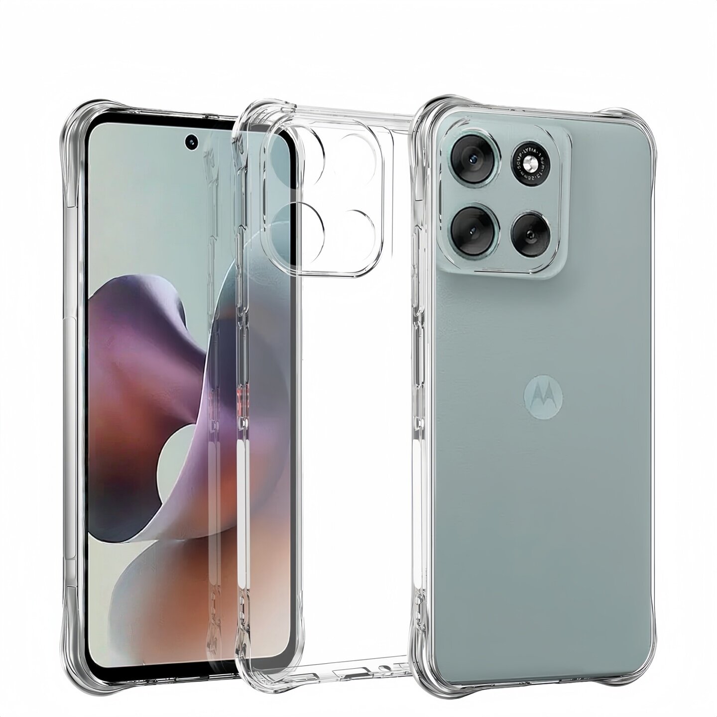 适用Moto摩托罗拉Edge70防摔手机壳Moto G86Power四角气囊透明G56手机套加厚保护套Edge60Fusion 5G防撞壳