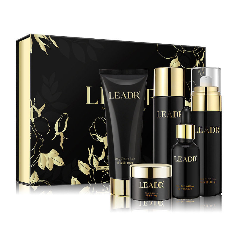 leadr女神之美抗皱养颜五件套水乳精华液面霜护肤品套装套盒