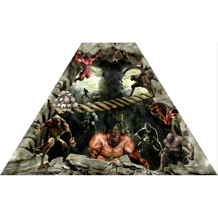 3d地贴地画手绘立体设计定制鬼节万圣节装饰南瓜节恶魔鬼狼人僵尸