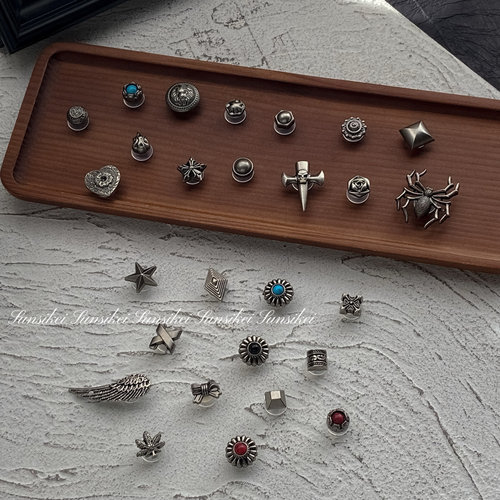 diy复古金属中性铆钉洞洞鞋鞋花