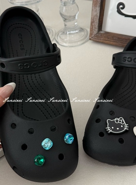 ins风可爱芭蕾鞋花适配crocs