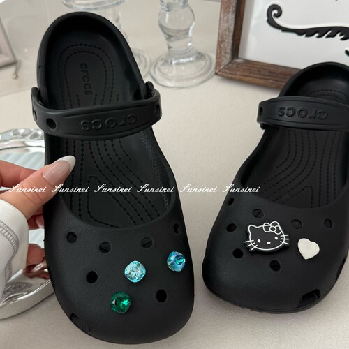 ins风可爱芭蕾鞋花适配crocs