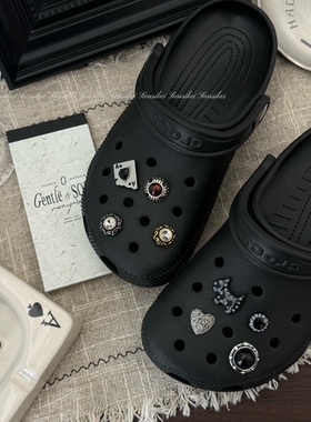 复古金属洞洞鞋鞋扣适配Crocs