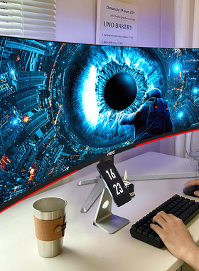 AOC带鱼屏34英寸4K180Hz电竞显示器CU34G3X曲面240Hz屏幕CU34G4Z