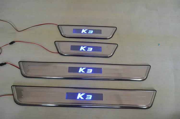 适用12 13 14 15 16 17 18款起亚K3带灯门槛条 LED 迎宾踏板 K3S