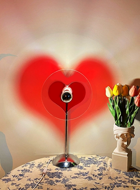 创意结婚台灯长明灯一对陪嫁床头灯红色爱心氛围小夜灯新婚礼物