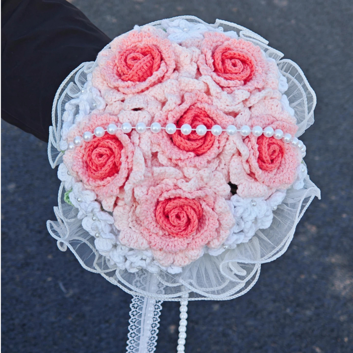 雪妃尔线材新娘手捧花手工钩织DIY编织材料包粉钻玫瑰成品花束,服饰配件/皮带/帽子/围巾,DIY编织材料包,淘宝优惠券,粉丝福利购,淘宝优惠卷