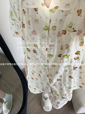 盖式茵熊【烤焦面包】原创日系夏季短袖卡通睡衣舒适可外穿家居服