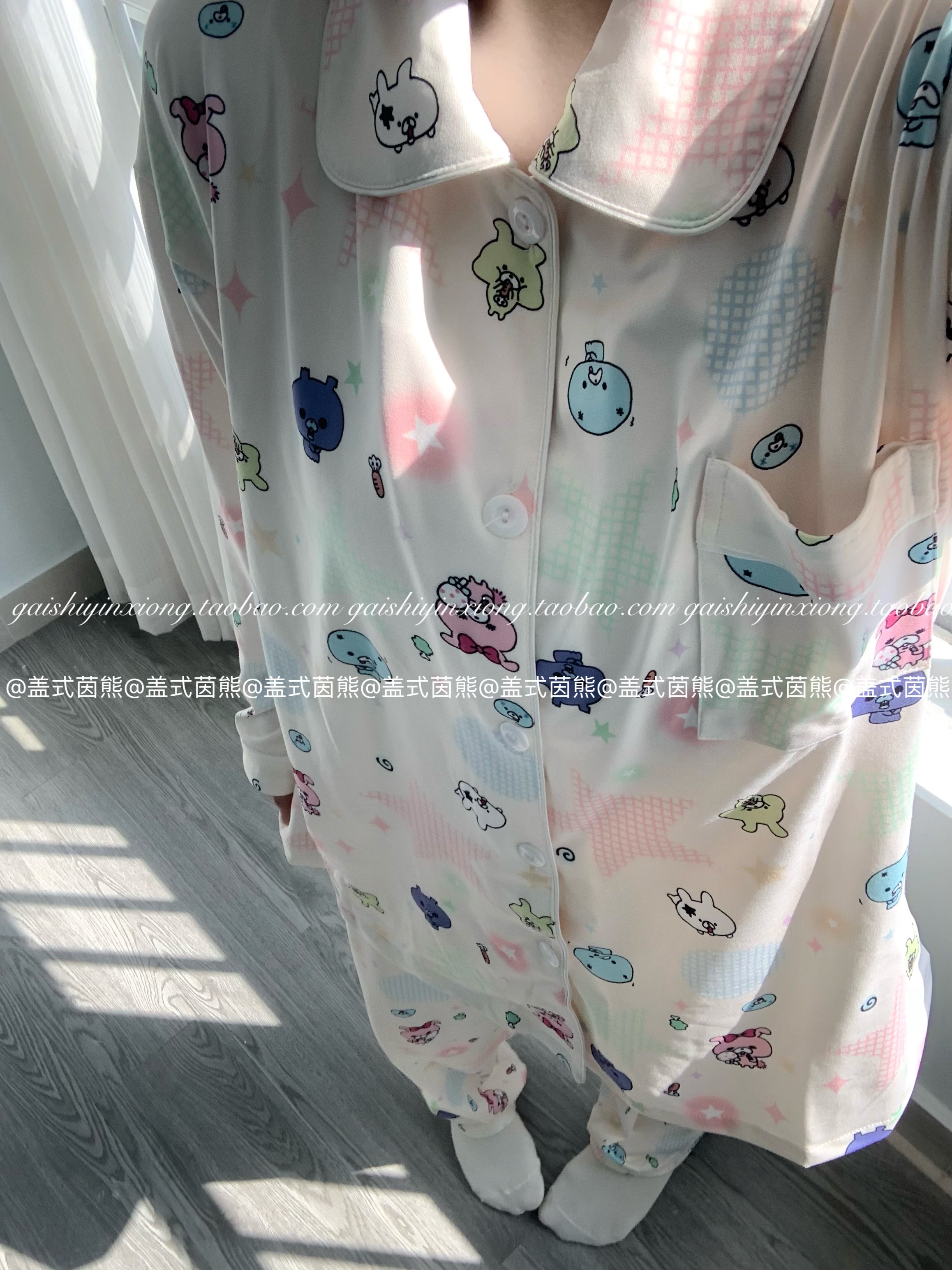 盖式茵熊【僵尸兔】原创日系秋冬季长袖卡通睡衣舒适可外穿家居服