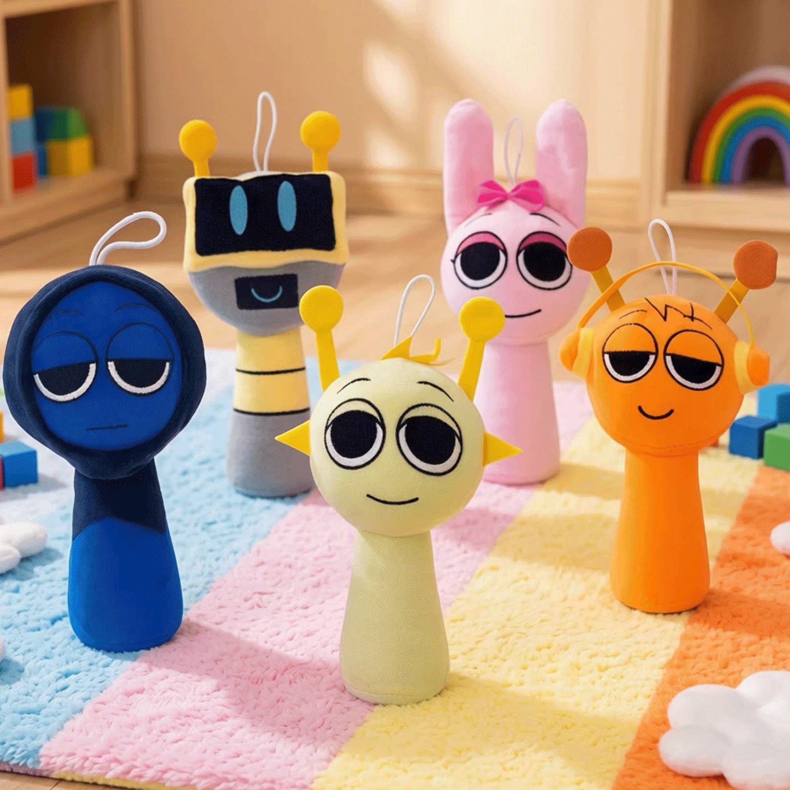 新款Sprunki 节奏盒子毛绒玩具玩偶公仔挂件周边音乐格雷西蒙跨境