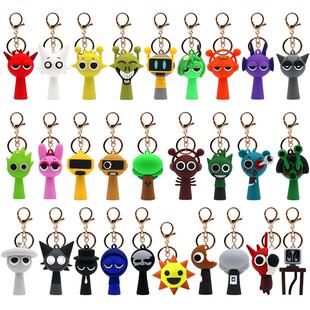 新款节奏盒子sprunki周边小挂件玩具玩偶钥匙扣音乐游戏周边书包