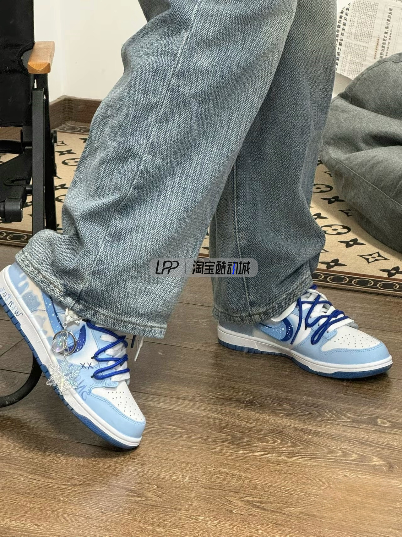 LPP定制球鞋 Nike Dunk Low凛冬将至男女款白蓝百搭低帮复古板鞋