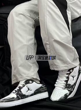 LPP定制球鞋 Jordan COURTCONNECT天空飞人 手绘涂鸦 低帮篮球鞋